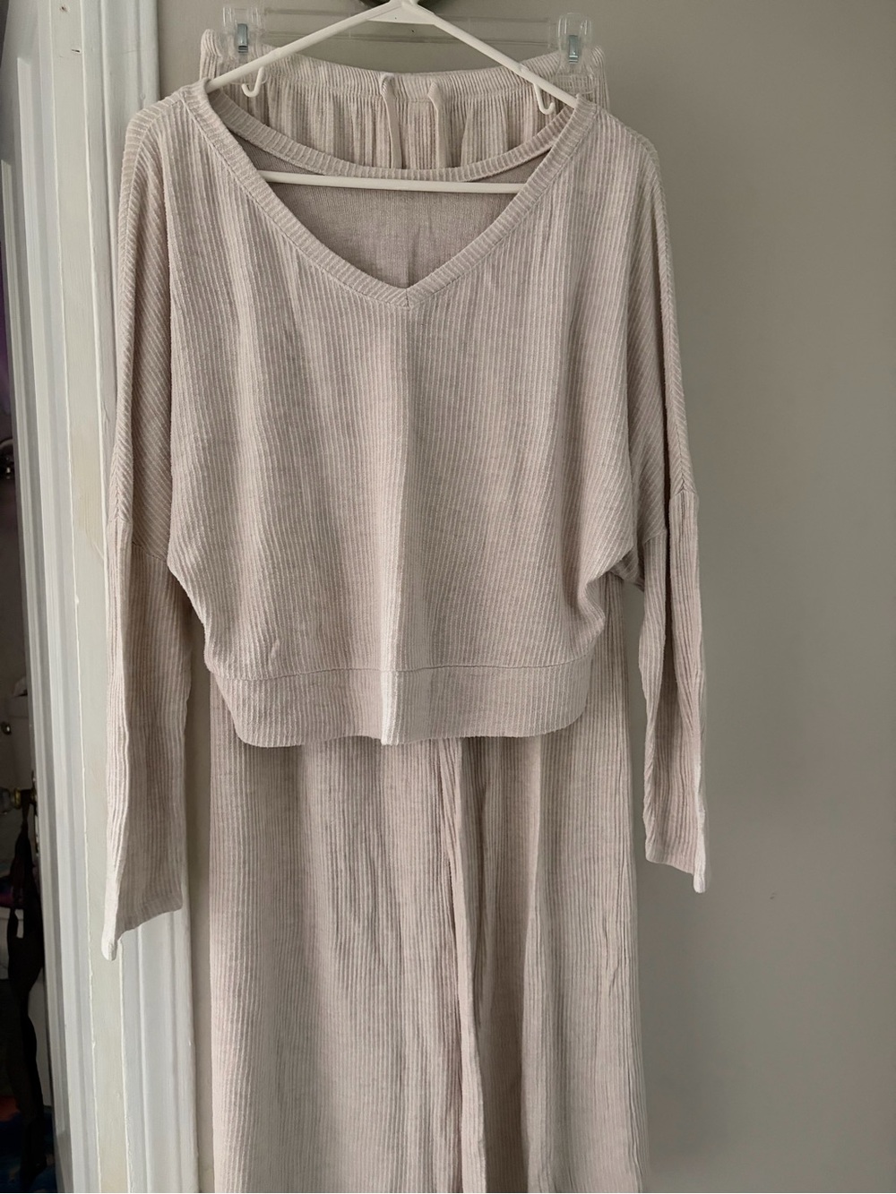 Auden Ribbed Cream Sleepwear Top